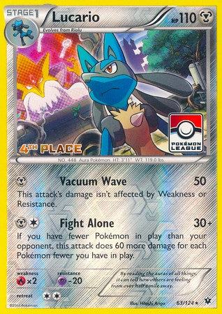 Lucario - 63/124 (Pokemon League) [4th Place] [PR - 063/124]