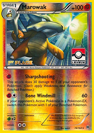 Marowak - 78/162 (Pokemon League) [1st Place] [PR - 078/162]