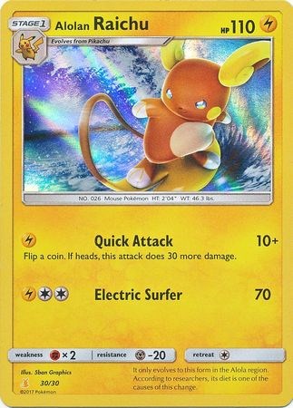 Alolan Raichu (#30 Holofoil) [SMK1 - 30/30]