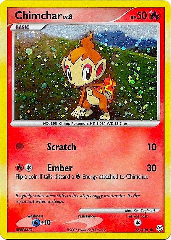 Chimchar - 76/130 (Cosmos Holo) [MCAP - 076/130]