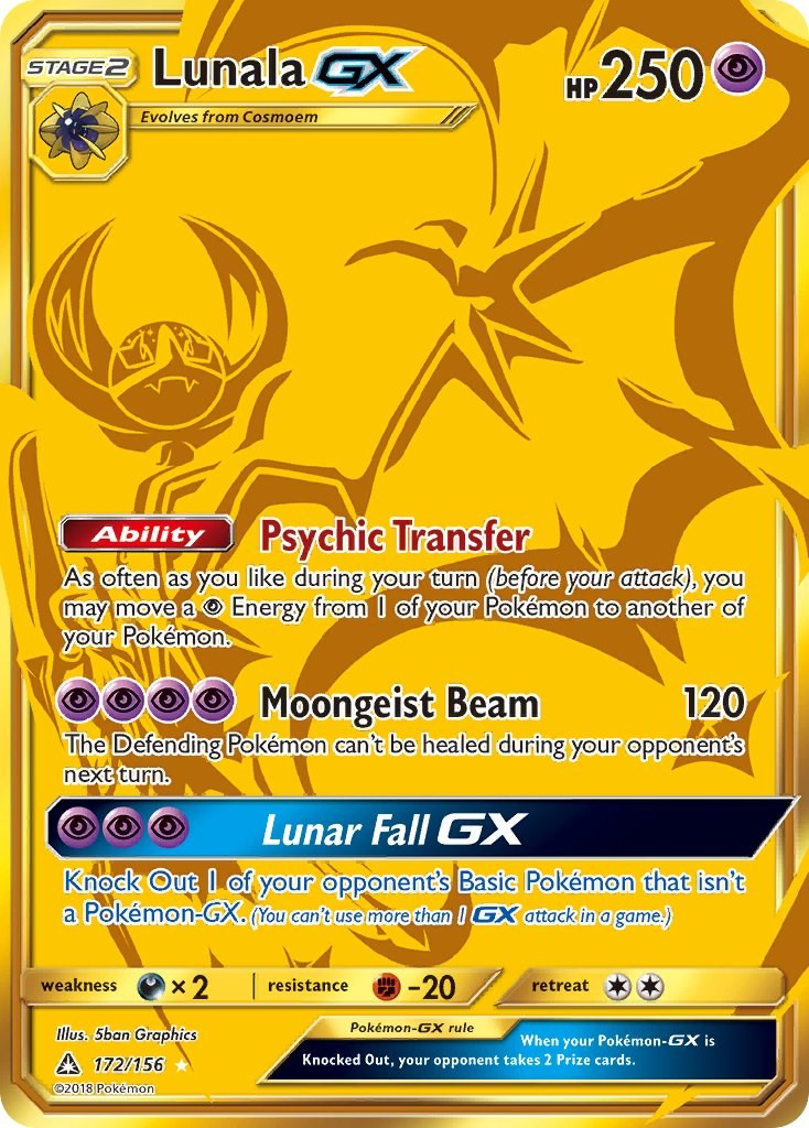 Lunala GX (Secret Rare) [SM05 - 172/156]