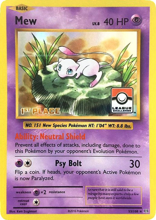 Mew - 53/108 (League Challenge) [1st Place] [PR - 053/108]