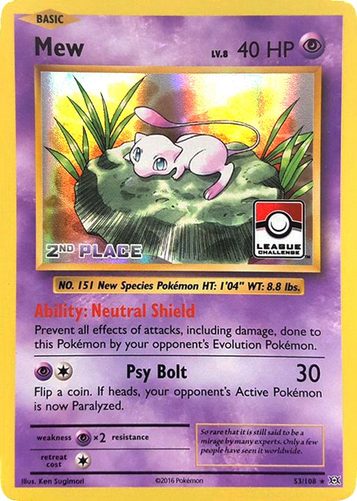 Mew - 53/108 (League Challenge) [2nd Place] [PR - 053/108]