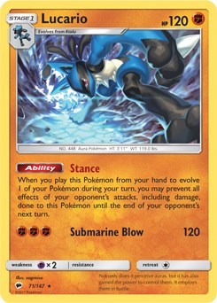 Lucario (SM - Burning Shadows) [PR - 71]