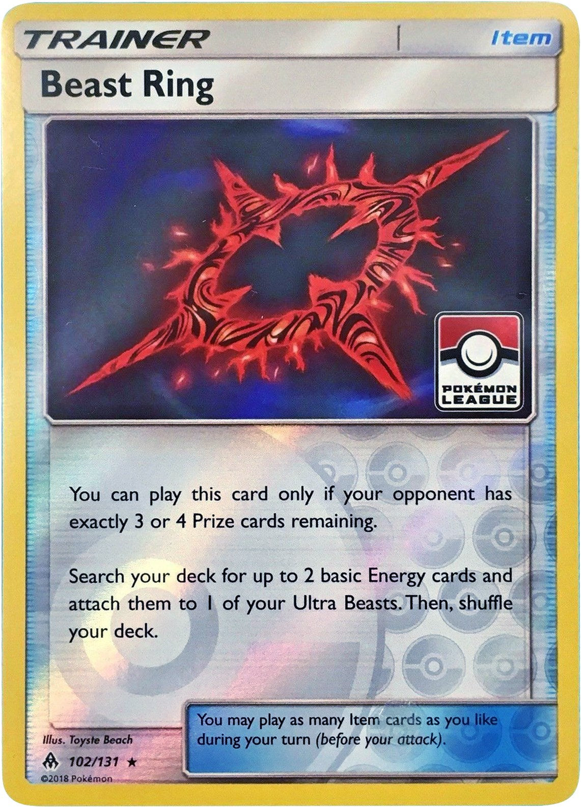 Beast Ring - 102/131 (Pokemon League) [PR - 102/131]
