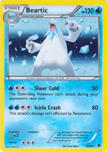 Beartic - 30/98 (Cracked Ice Holo) [BLE - 030/098]