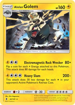 Alolan Golem - 42/145 (Cosmos Holo) [BLE - 042/145]