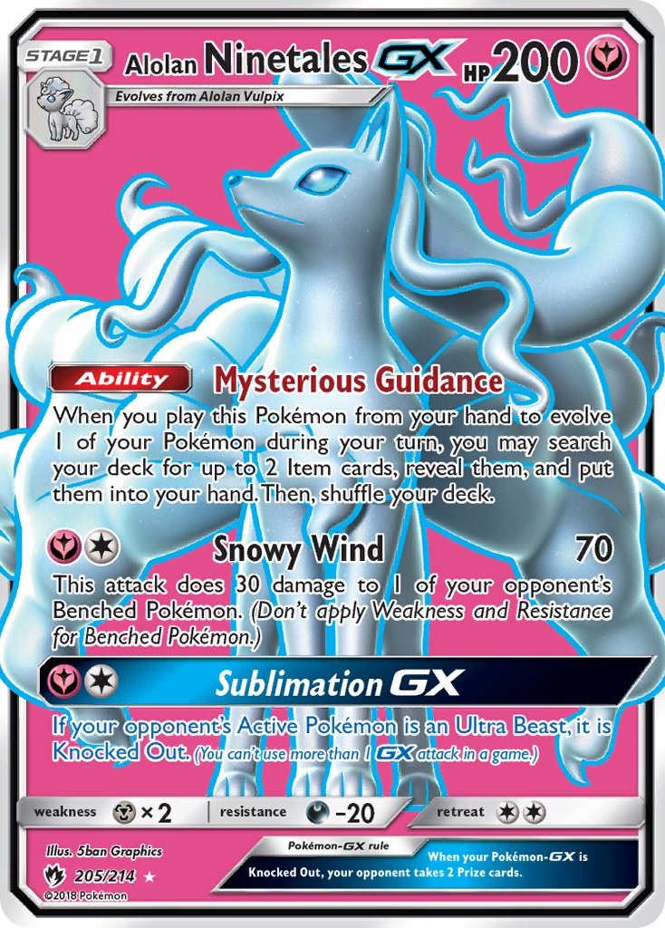 Alolan Ninetales GX (Full Art) [SM8 - 205/214]