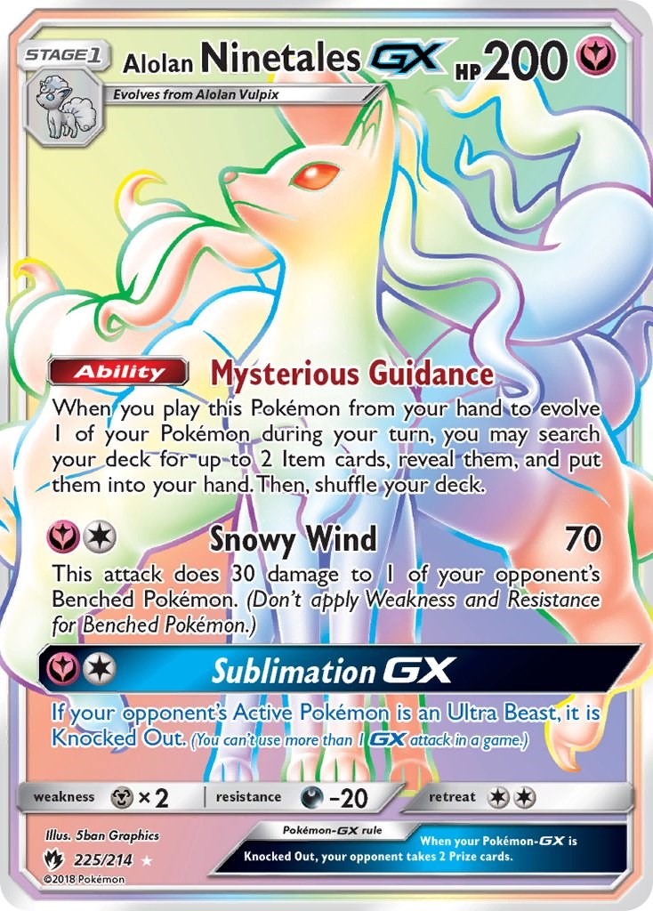 Alolan Ninetales GX (Secret) [SM8 - 225/214]