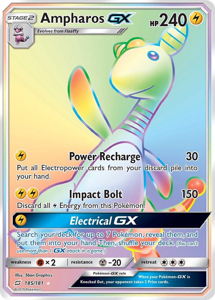 Ampharos GX (Secret) [SM9 - 185/181]