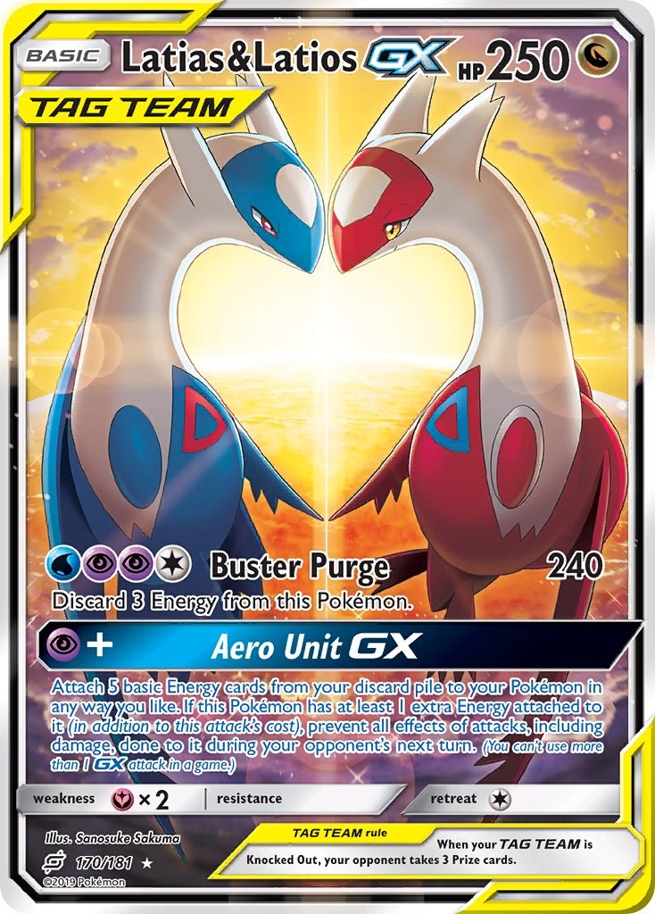 Latias & Latios GX (Alternate Full Art) [SM9 - 170/181]