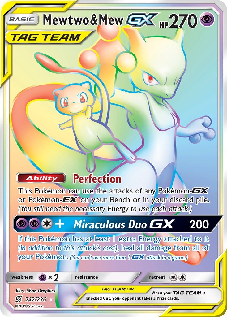 Mewtwo & Mew GX (Secret) [SM11 - 242/236]