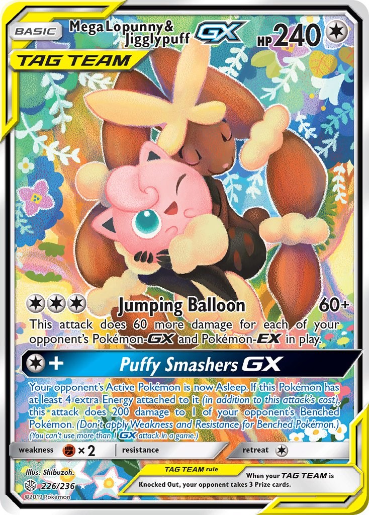 Mega Lopunny & Jigglypuff GX (Alternate Full Art) [SM12 - 226/236]