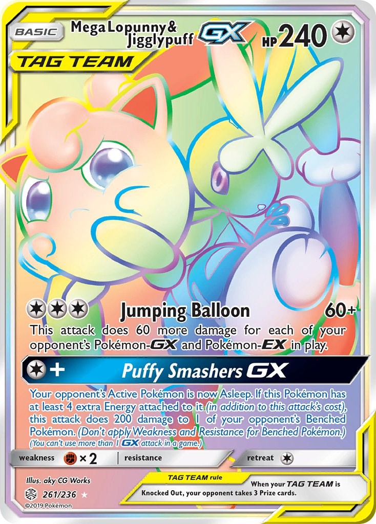 Mega Lopunny & Jigglypuff GX (Secret) [SM12 - 261/236]