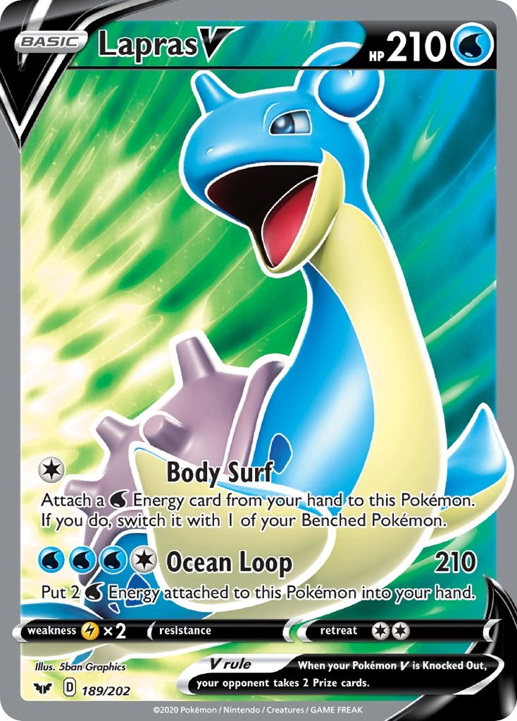 Lapras V (Full Art) [SWSH01 - 189/202]