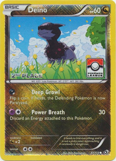Deino - 97/113 (Pokemon League) [2nd Place] [PR - 097/113]