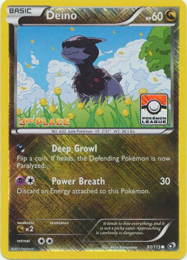 Deino - 97/113 (Pokemon League) [3rd Place] [PR - 097/113]