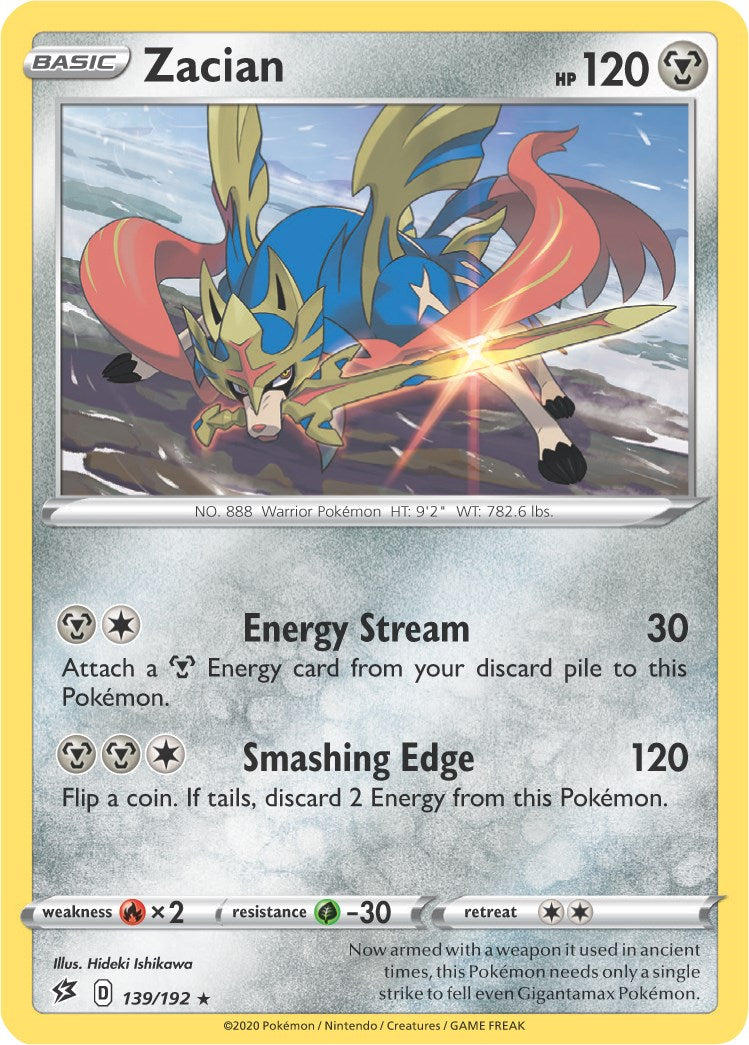 Zacian - 139/192 (Cracked Ice Holo) [PR - 139/192]