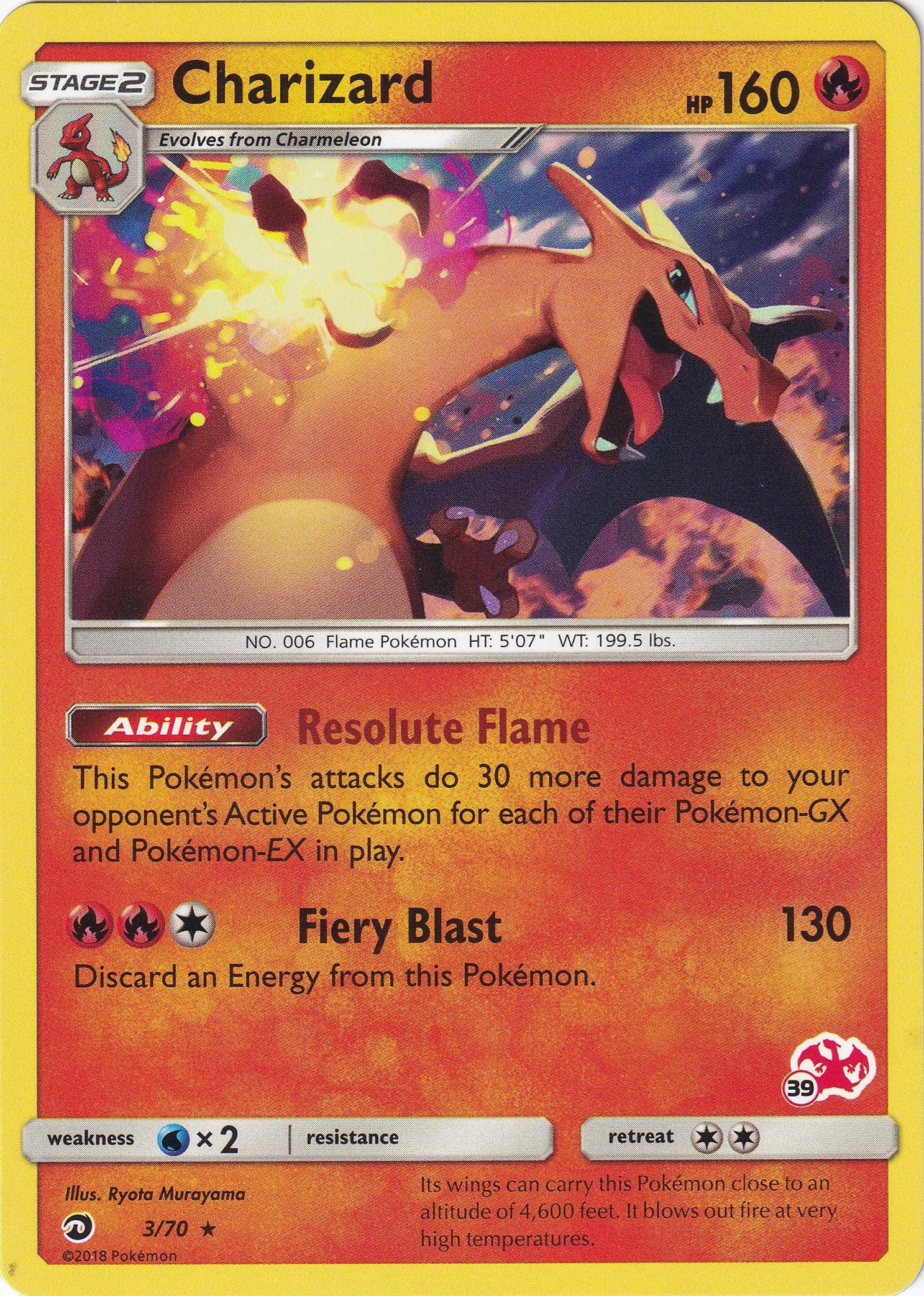 Charizard - 3/70 (#39 Charizard Stamped) [BTA - 003/070]