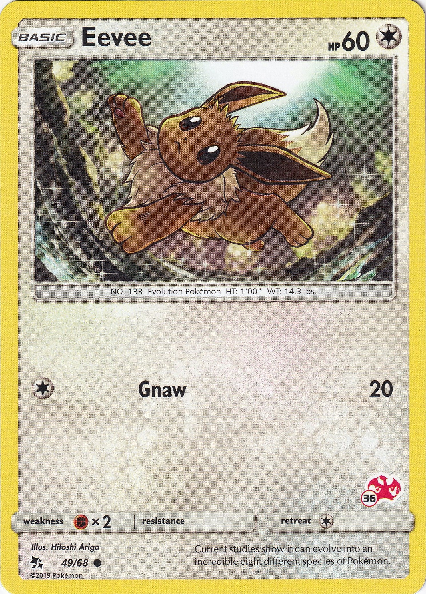 Eevee - 49/68 (#36 Charizard Stamped) [BTA - 049/068]