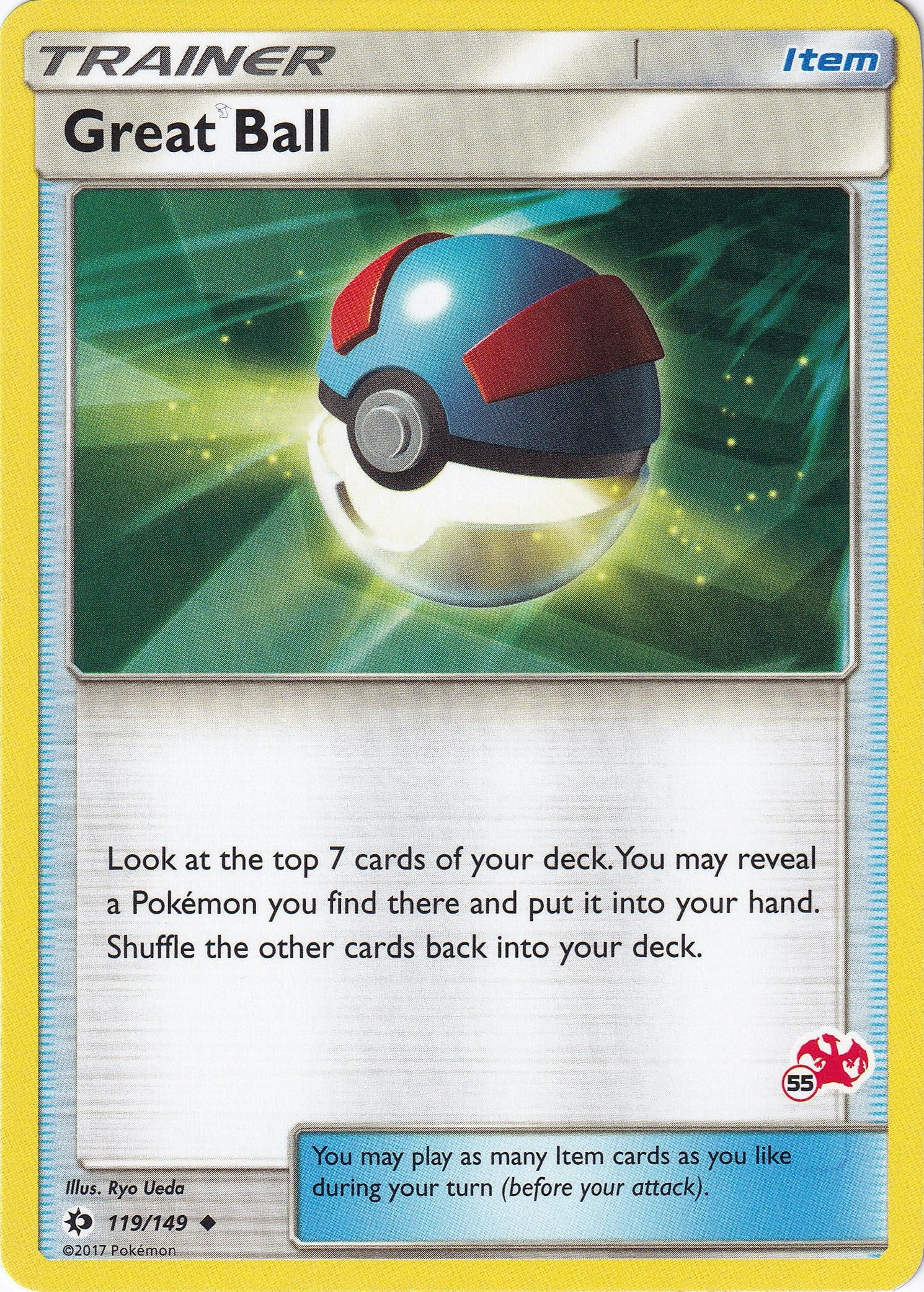Great Ball - 119/149 (#55 Charizard Stamped) [BTA - 119/149]