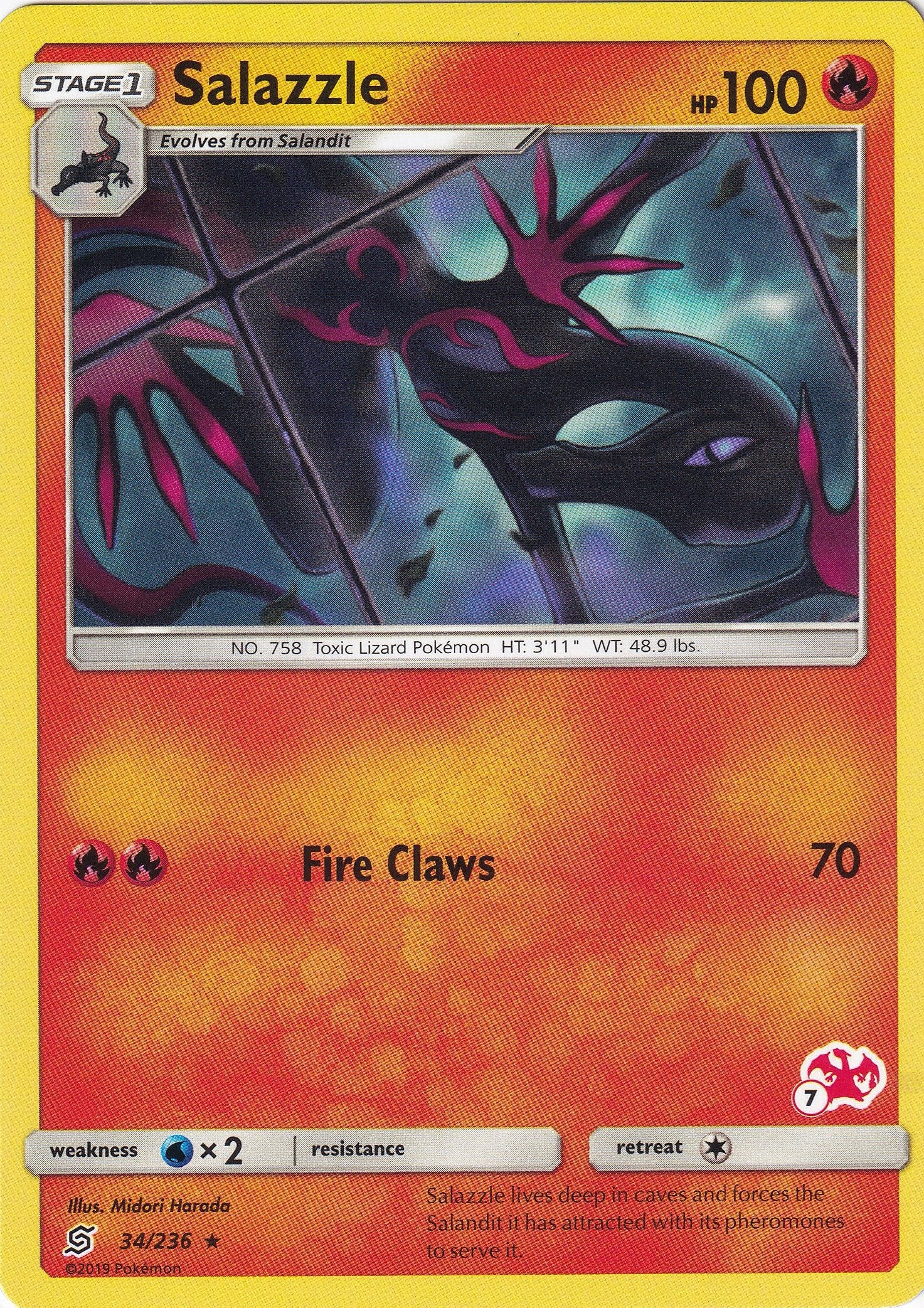 Salazzle - 34/236 (#7 Charizard Stamped) [BTA - 034/236]