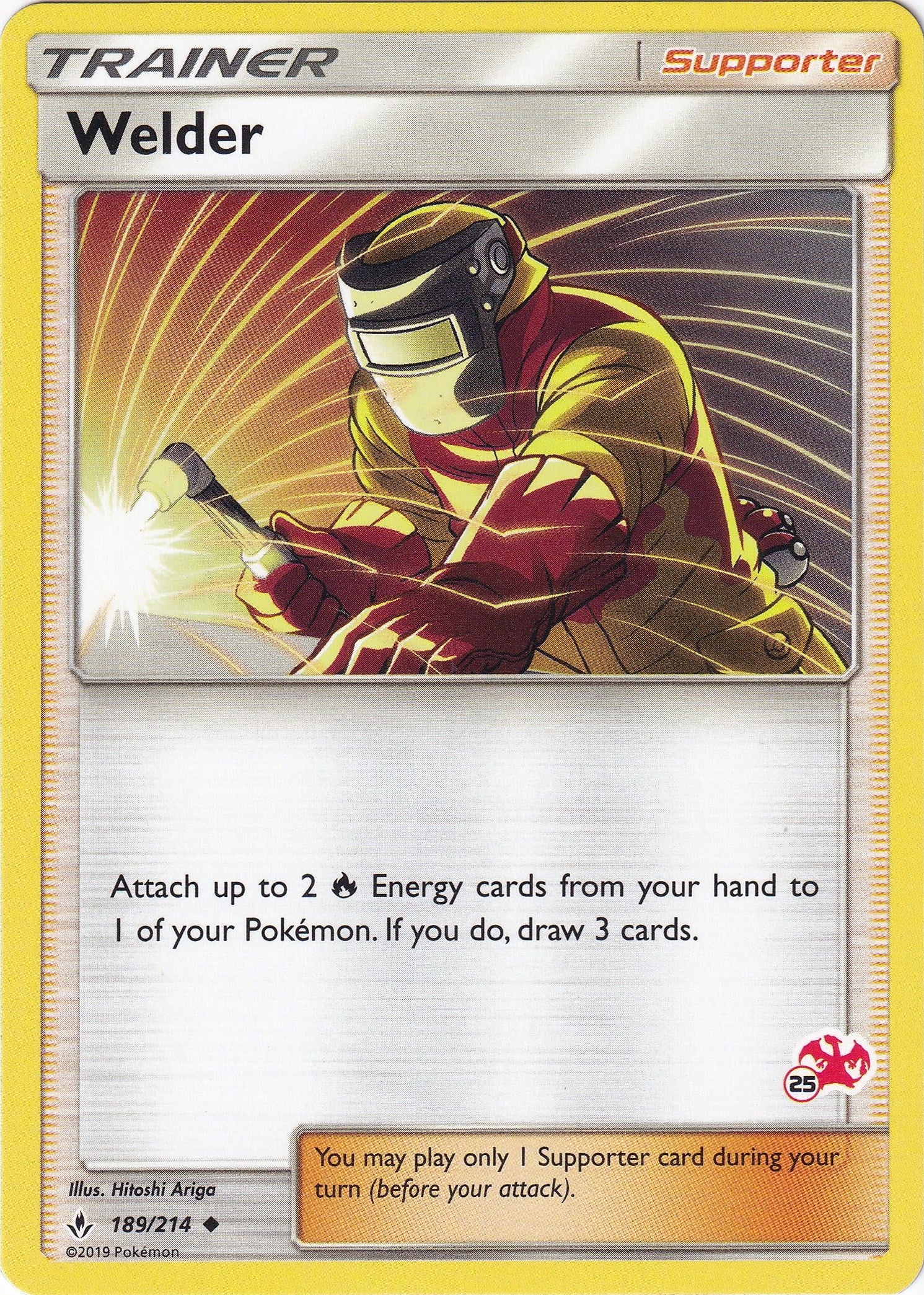 Welder - 189/214 (#25 Charizard Stamped) [BTA - 189/214]