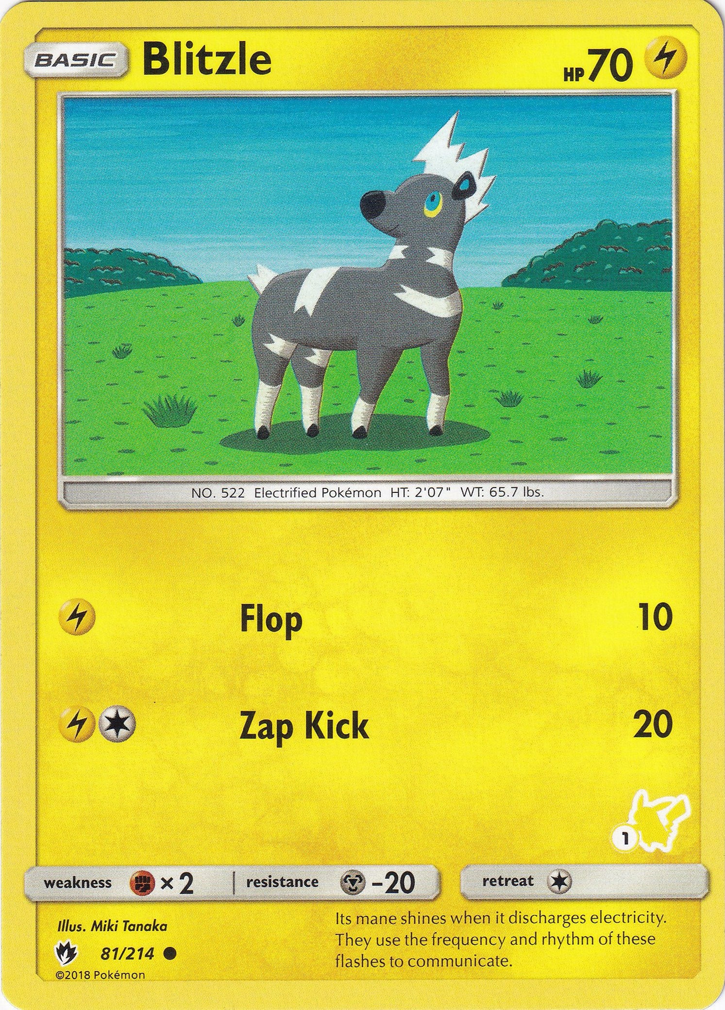 Blitzle - 81/214 (#1 Pikachu Stamped) [BTA - 081/214]