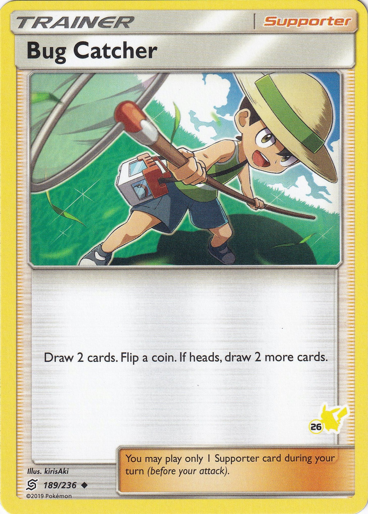 Bug Catcher - 189/236 (#26 Pikachu Stamped) [BTA - 189/236]
