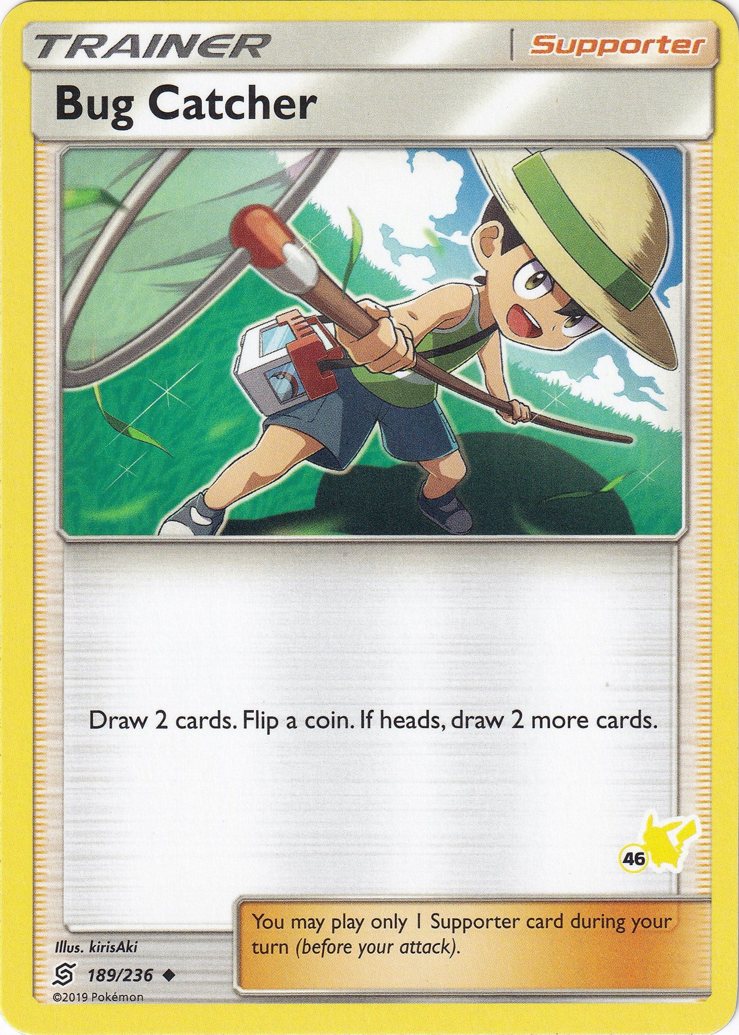 Bug Catcher - 189/236 (#46 Pikachu Stamped) [BTA - 189/236]