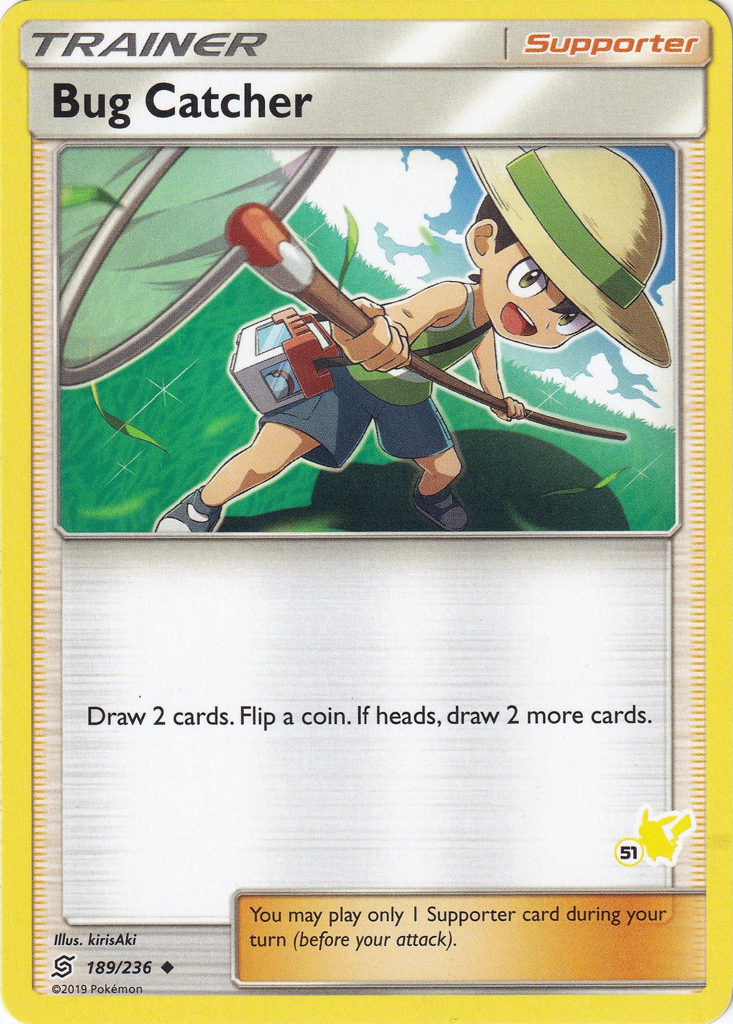 Bug Catcher - 189/236 (#51 Pikachu Stamped) [BTA - 189/236]