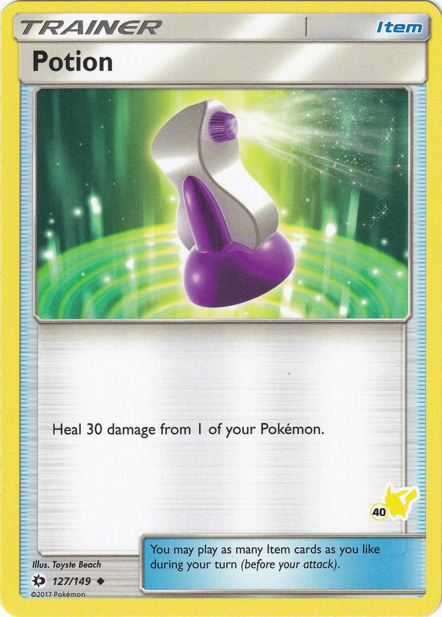 Potion - 127/149 (#40 Pikachu Stamped) [BTA - 127/149]