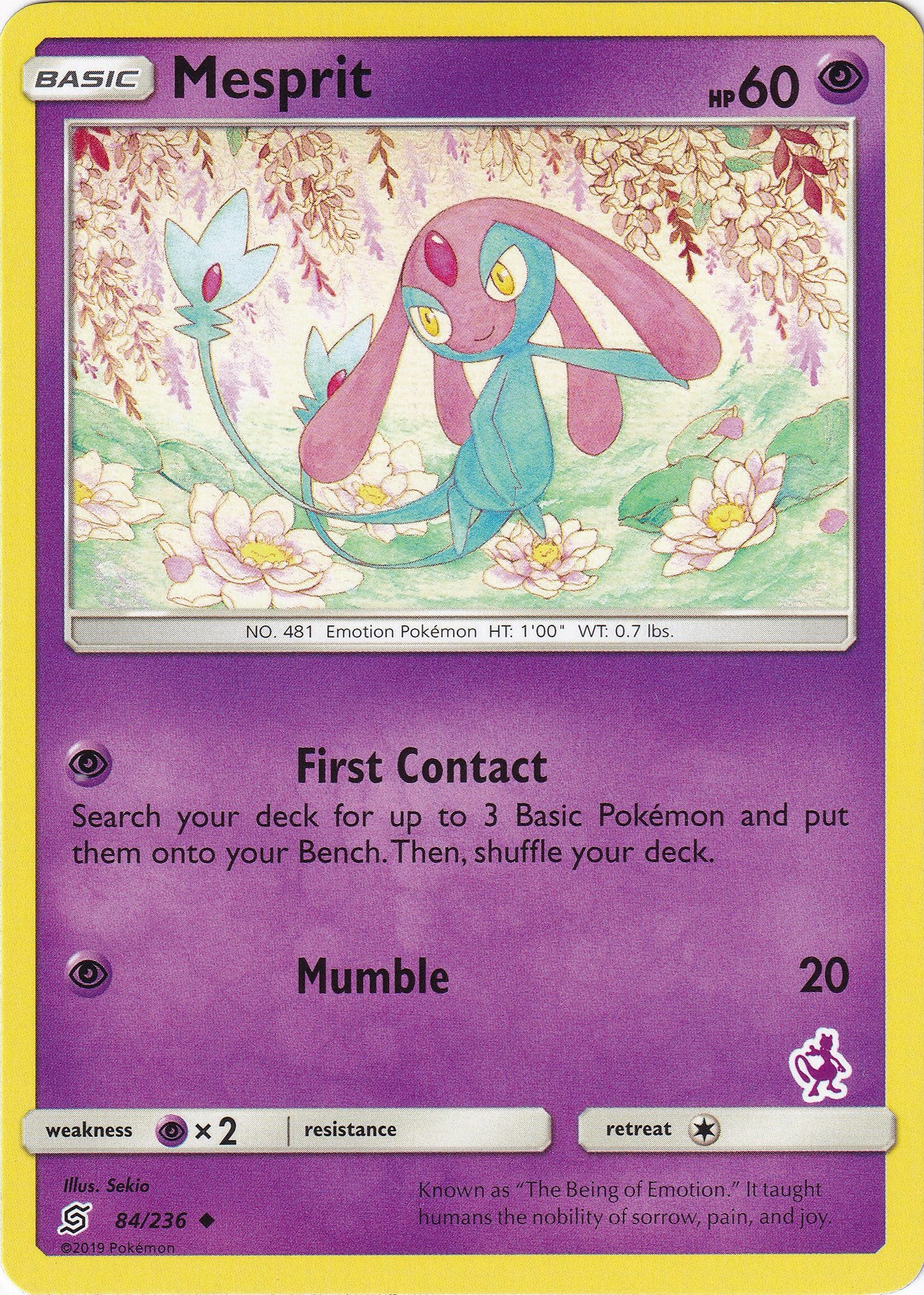 Mesprit - 84/236 (Mewtwo Stamped) [BTA - 084/236]