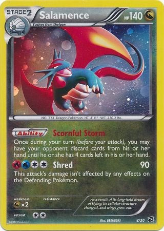 Salamence - 8/20 (Cosmos Holo) [BLE - 008/020]