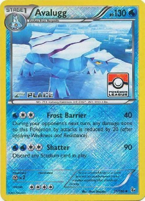 Avalugg - 31/106 (Pokemon League) [2nd Place] [PR - 031/106]