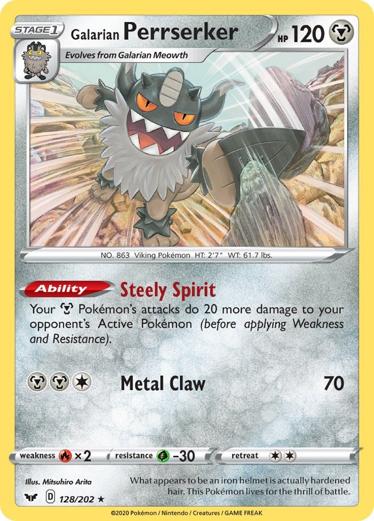 Galarian Perrserker 128/202 (SWSH Base Set) [PR - 128/202]