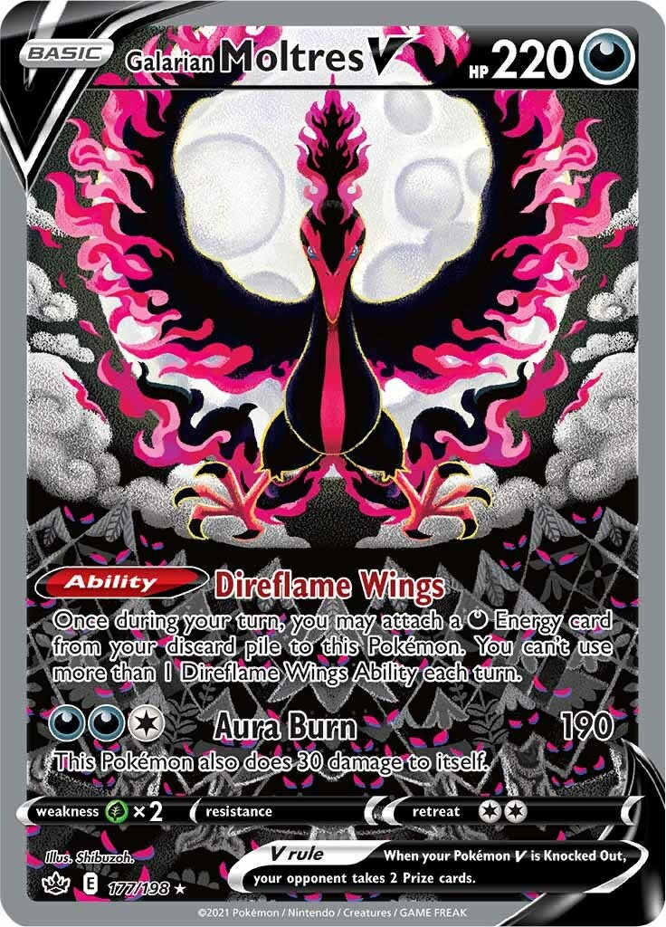 Galarian Moltres V (Alternate Full Art) [SWSH06 - 177/198]
