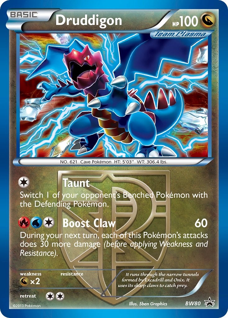 Druddigon (Team Plasma) - BW80 (Cosmos Holo) [PR - BW80]