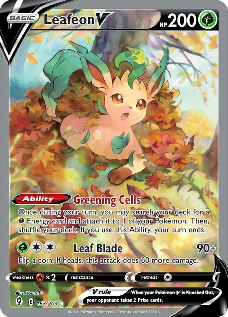 Leafeon V (Alternate Full Art) [SWSH07 - 167/203]