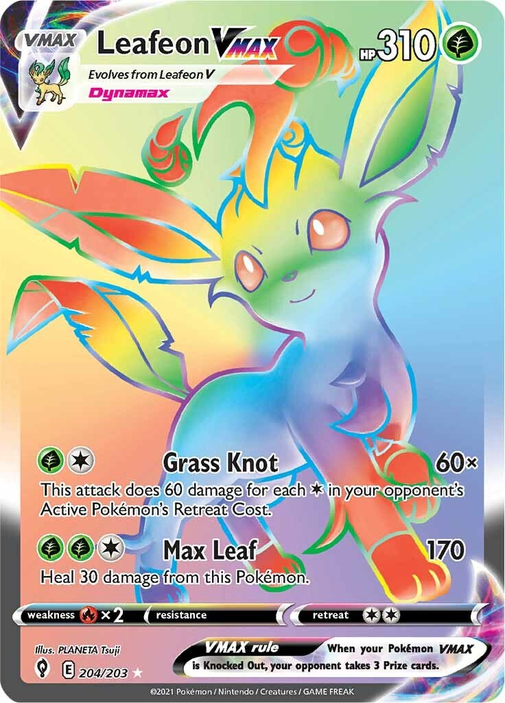 Leafeon VMAX (Secret) [SWSH07 - 204/203]