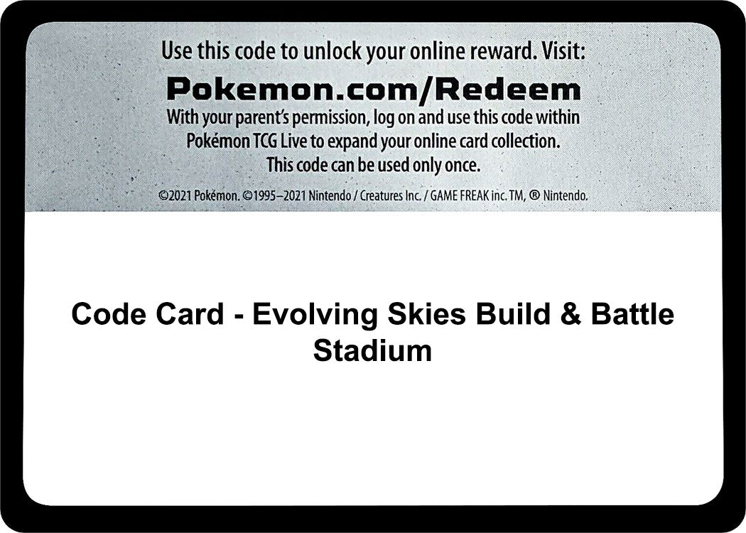 Code Card - Evolving Skies Build & Battle Stadium [SWSH07]