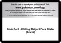 Code Card - Chilling Reign 3 Pack Blister [Eevee] [SWSH06]
