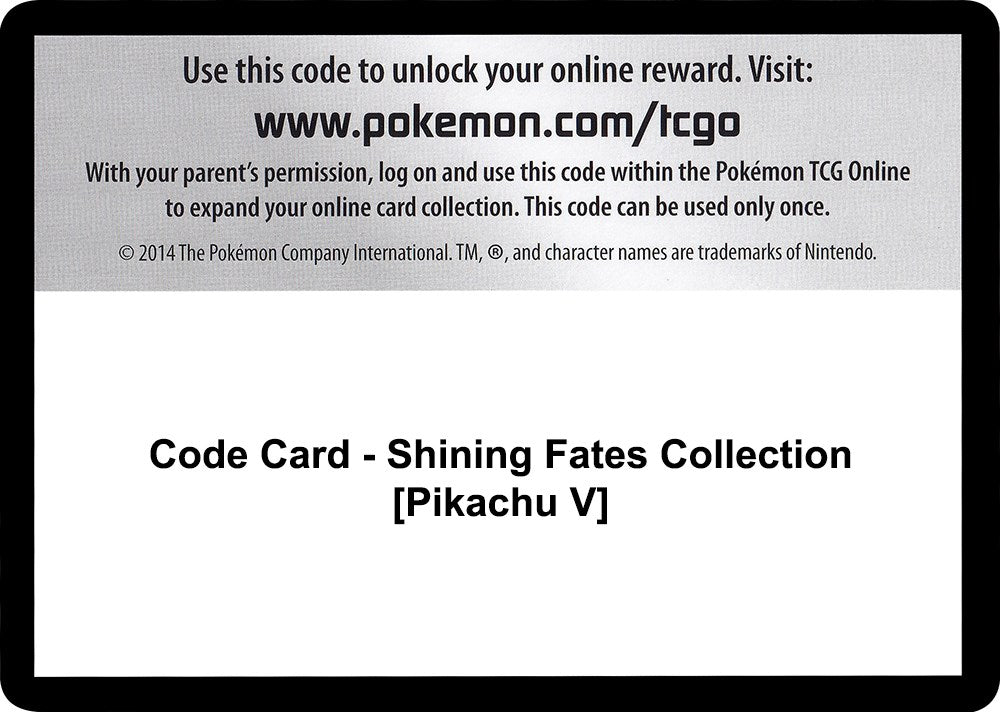 Code Card - Shining Fates Collection [Pikachu V] [SHF]