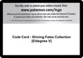 Code Card - Shining Fates Collection [Eldegoss V] [SHF]