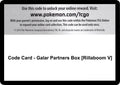 Code Card - Galar Partners Box [Rillaboom V] [SWSH01]