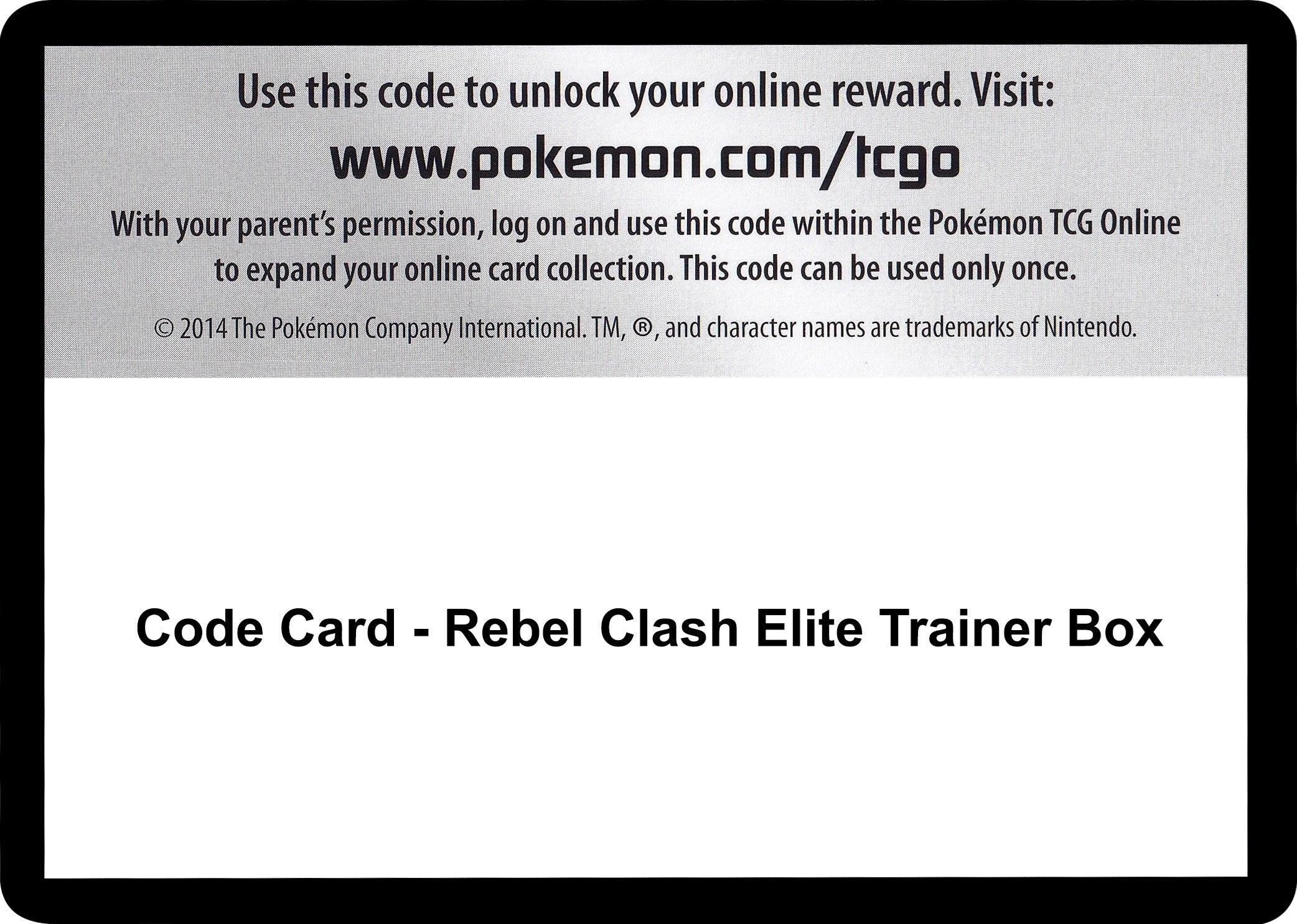 Code Card - Rebel Clash Elite Trainer Box [SWSH02]