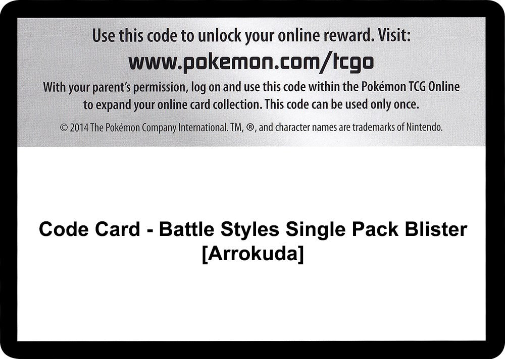 Code Card - Battle Styles Single Pack Blister [Arrokuda] [SWSH05]