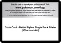 Code Card - Battle Styles Single Pack Blister [Charmander] [SWSH05]