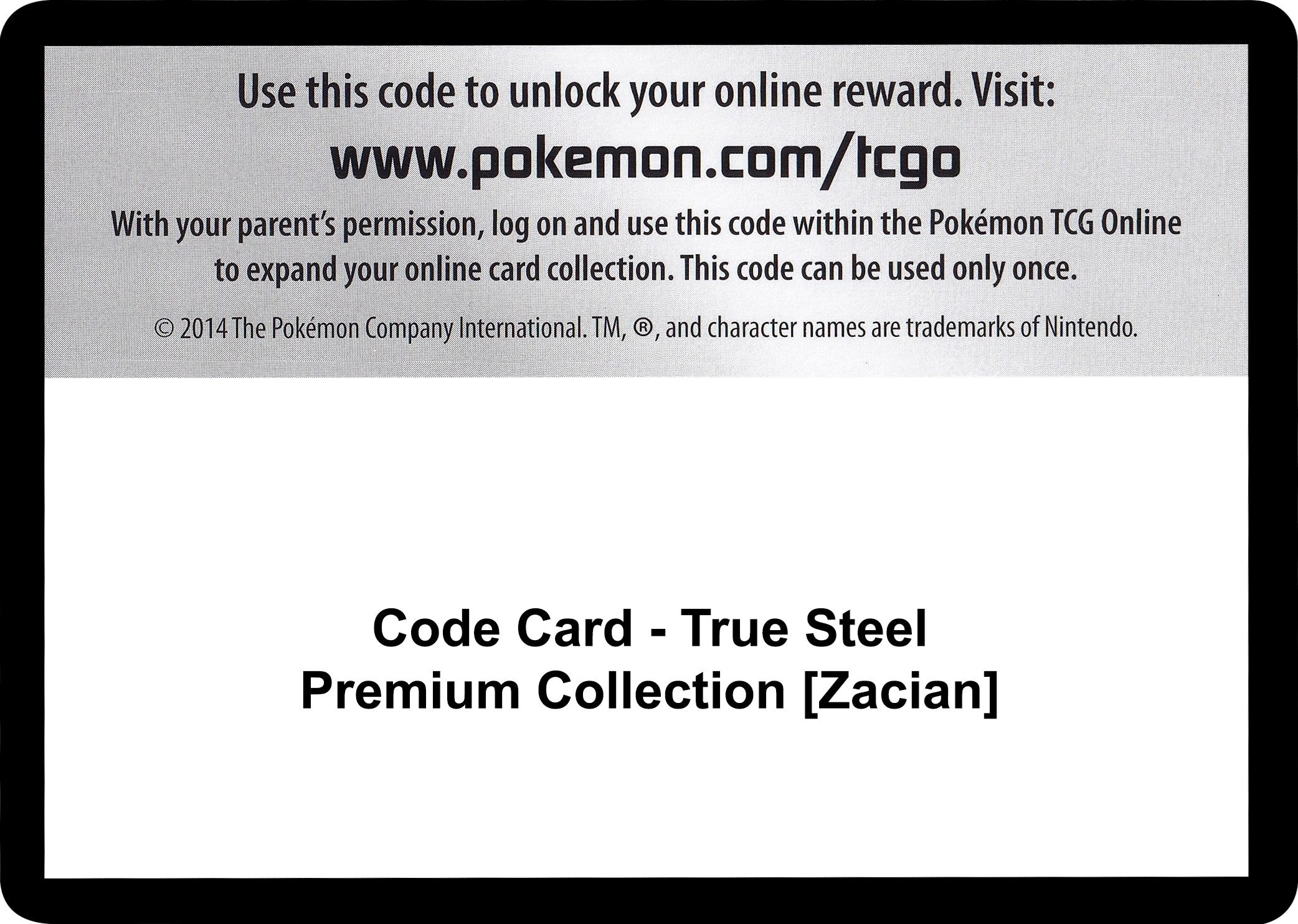 Code Card - True Steel Premium Collection [Zacian] [SWSH03]