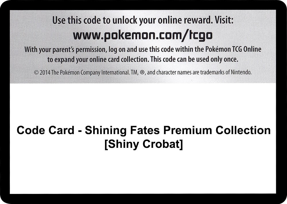 Code Card - Shining Fates Premium Collection [Shiny Crobat] [SHF]